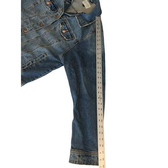 UNIVERSAL THREAD Denim Blue Jean Jacket Size XL Jacket Distressed - Picture 5 of 7